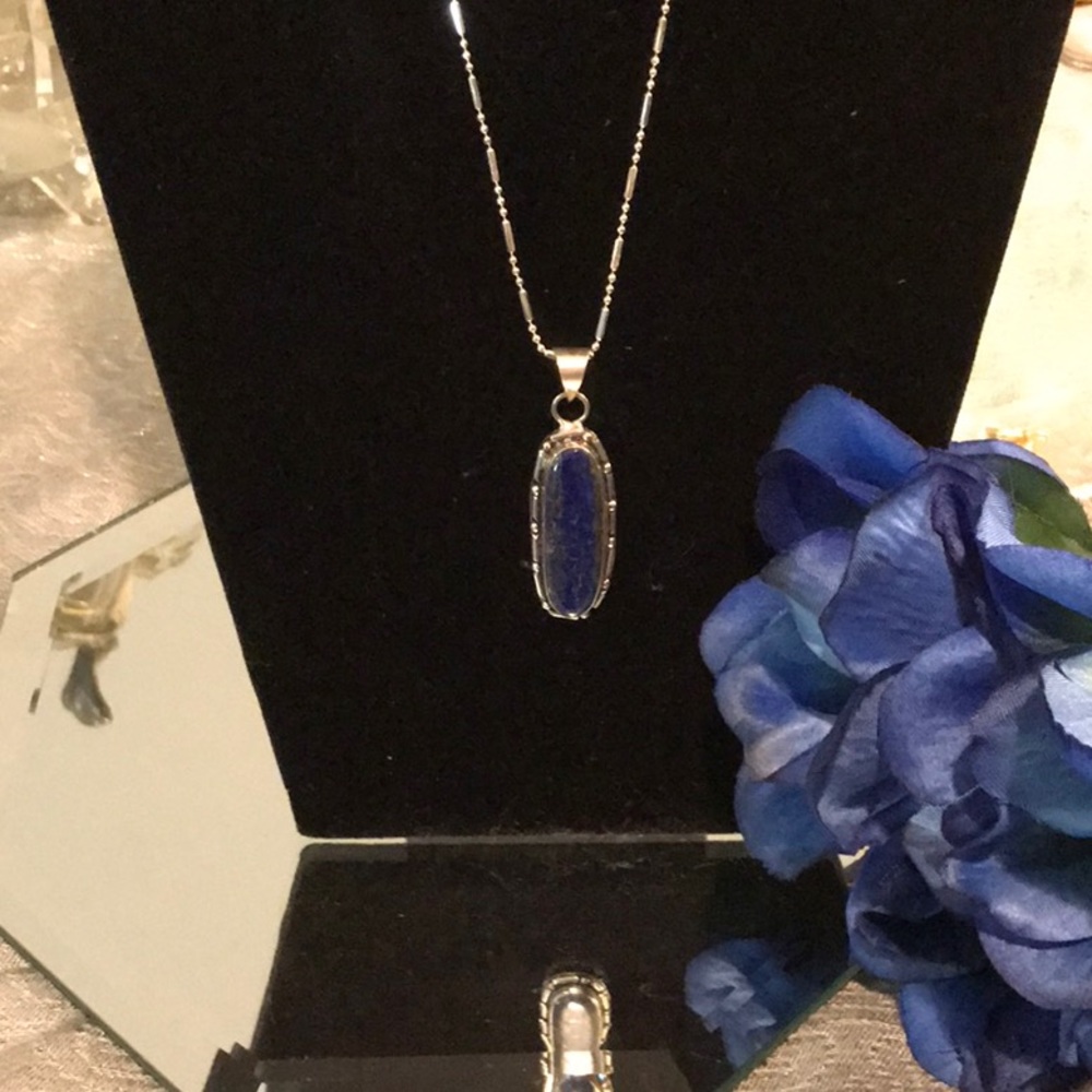 Lapis Lazuli In A Pretty Oblong Setting. 2 1/4 “ - image 1